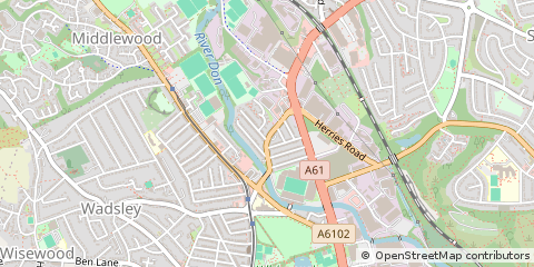 Map of Sheffield