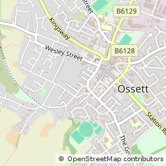 Map of Ossett, Wakefield, West Yorkshire