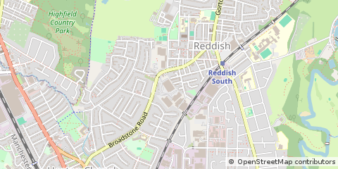 Map of Stockport, GTR Manchester