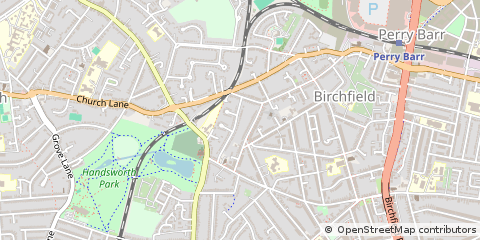 Map of Birmingham, West Midlands
