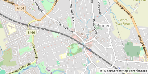Map of Pinner, Middlesex