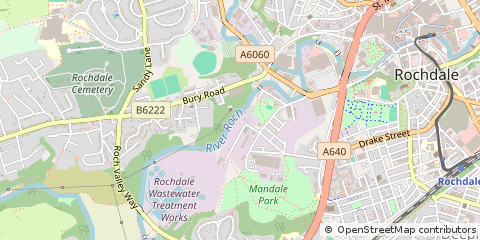 Map of Rochdale, Lancashire