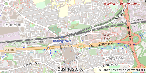 Map of Basingstoke, Hampshire
