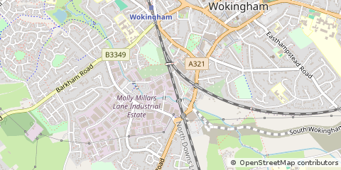Map of Wokingham, Berkshire
