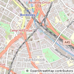 Map of Birmingham, West Midlands