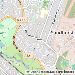 Map of Sandhurst, Berkshire