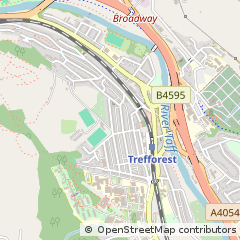 Map of Pontypridd, MID Glamorgan