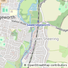 Map of Sawbridgeworth, Hertfordshire