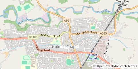 Map of Crewe, Cheshire
