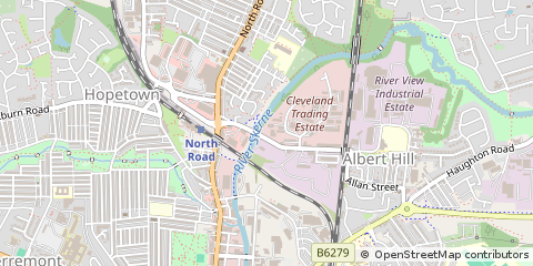 Map of Darlington, Co. Durham