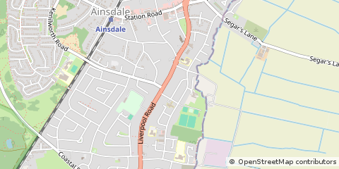 Map of Southport, Merseyside