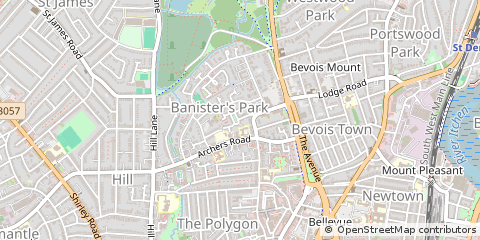 Map of Southampton, Hampshire
