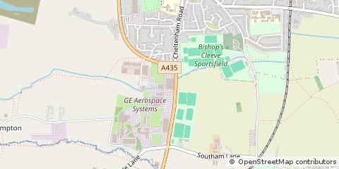 Map of Cheltenham, Gloucestershire
