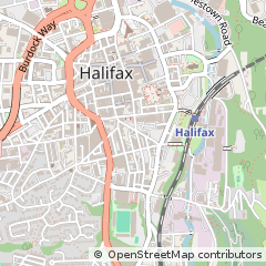 Map of Halifax, West Yorkshire