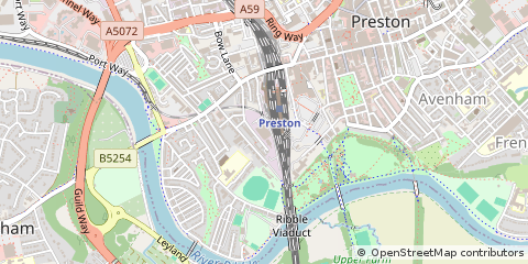 Map of Preston, Lancashire