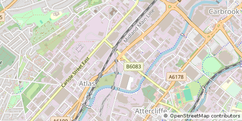 Map of Sheffield