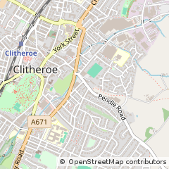 Map of Clitheroe, Lancashire
