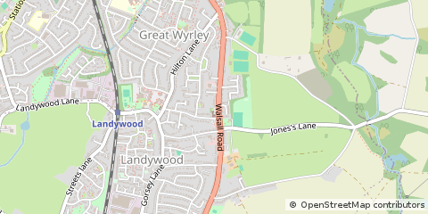 Map of Great Wyrley, Staffordshire