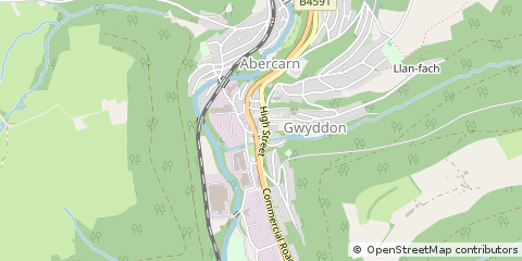 Map of West END Abercarn, Gwent
