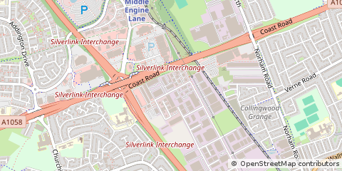 Map of North Shields, Tyne And Wear