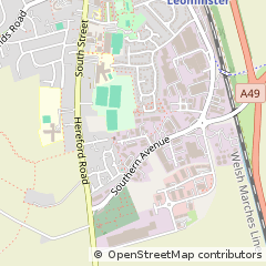 Map of Leominster, Herefordshire