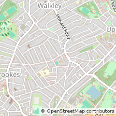Map of Sheffield, South Yorkshire