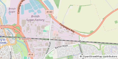 Map of Bury ST Edmunds, Suffolk