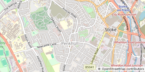 Map of Stoke-on-Trent, Staffordshire