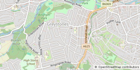 Map of Sheffield