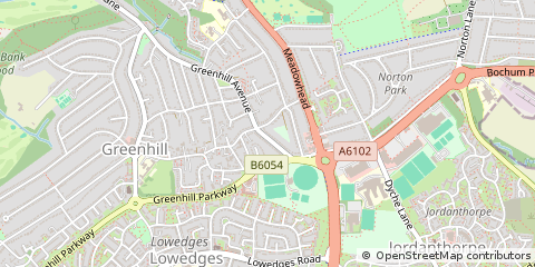 Map of South Yorkshire
