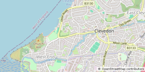 Map of Clevedon, Avon