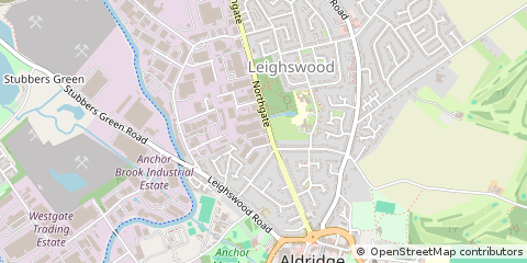 Map of Walsall, West Midlands
