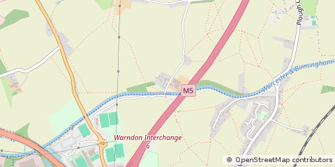 Map of Hindlip, Worcestershire