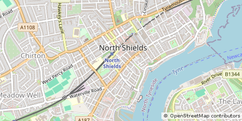 Map of North Shields, Tyne and Wear