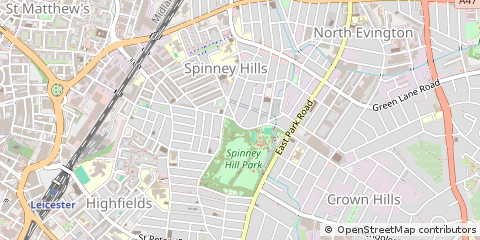 Map of Leicester, Leicestershire