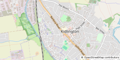 Map of Kidlington, Oxfordshire