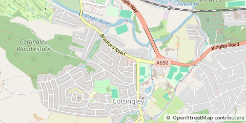Map of Bradford, West Yorkshire