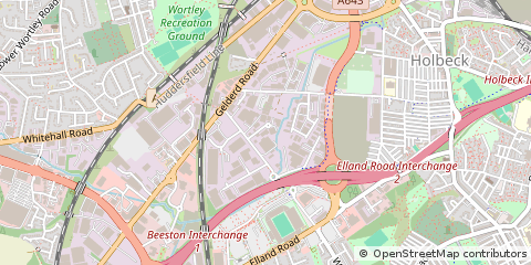 Map of Leeds, West Yorkshire