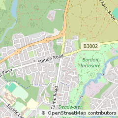 Map of Bordon, Hampshire