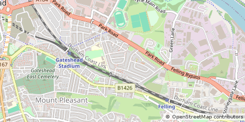 Map of Gateshead