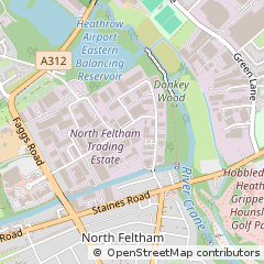 Map of Feltham, Middlesex