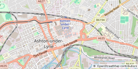 Map of Asthon-Under-Lyne