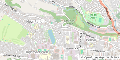 Map of Halifax, West Yorkshire