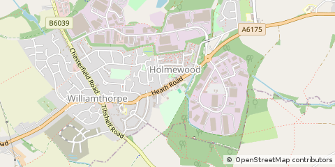 Map of Chesterfield, Derbyshire