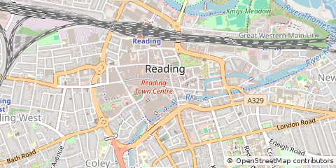 Map of Reading, Berkshire