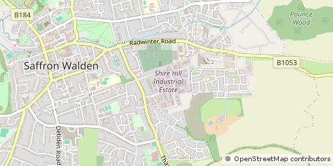 Map of Saffron Walden,, Essex,