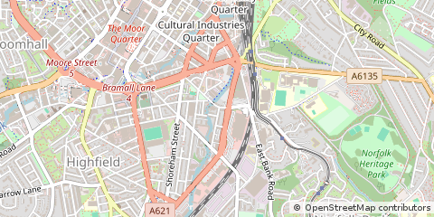Map of Sheffield