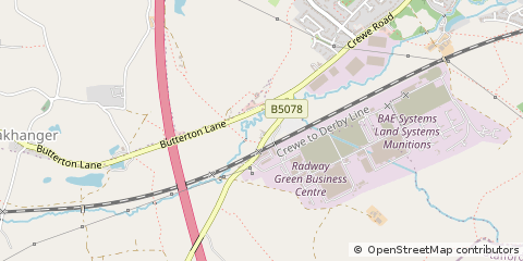 Map of Crewe, Cheshire
