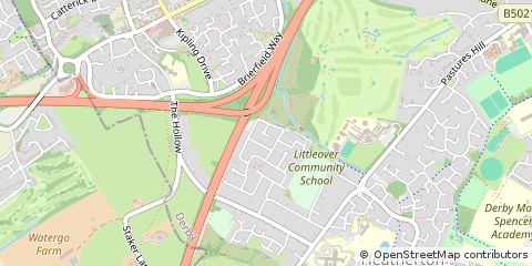 Map of Derby, East Midlands