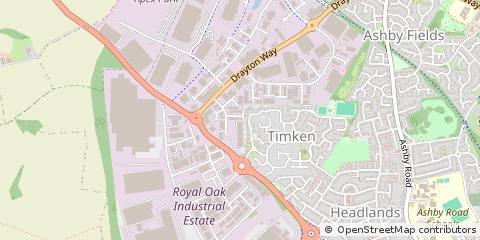 Map of Daventry, Northamptonshire